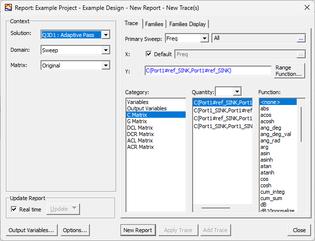 Report Window