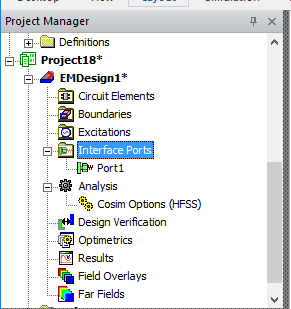 Project Manager panel