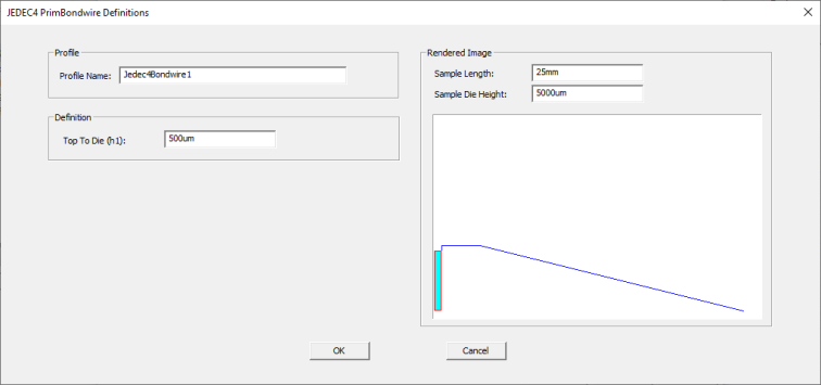 JEDEC4 PrimBondwire Definition dialog