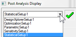Post Analysis Display drop down menu.
