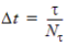 Time sampling increment formula