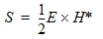 Poynting vector equation for peak phasors.