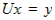 U x equals y