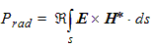 Radiated power equation.