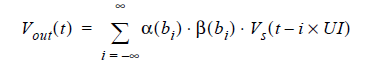 Equation for the unequalized output voltage.