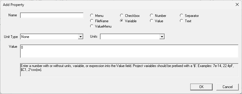 Add Property window.