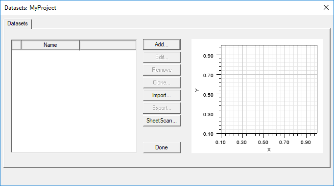 Data Sets Window