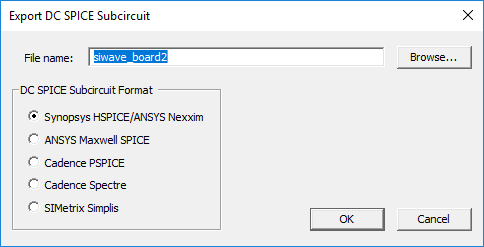 Export DC SPICE Subcircuit Export DC SPICE Subcircuit