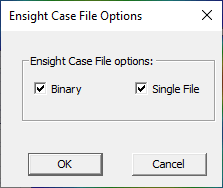 Ensight Case File Options dialog.