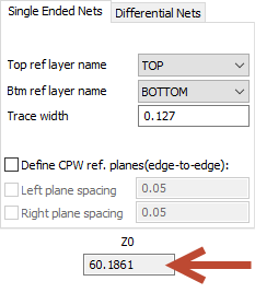 Calculated Impedance