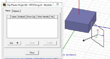 Model with clip plane displayed.