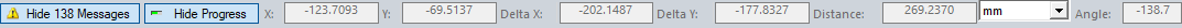 Status Bar w/ Coordinate Inputs