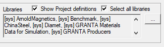 Libraries group box. Select all libraries enabled.