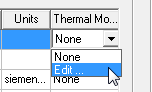 Thermal Modifier value drop-down menu open. Edit highlighted.