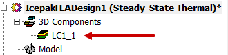 Layout component name added to the Project Manager under 3D Components