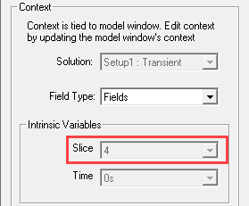 Highlight of the Slice Field parameter in the Create Field Plot dialog box
