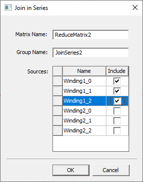 Join in Series dialog box
