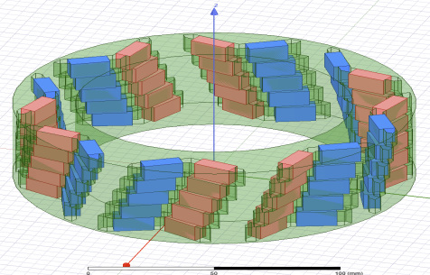 PM Machine model showing the effect of the Step skew type