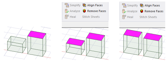 Models with faces selected.