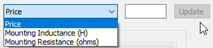 Capacitor Library Browser - Drop-Down Menu