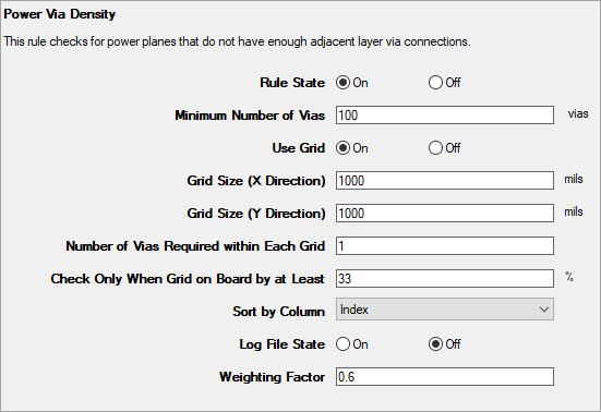 Power Via Density Rules
