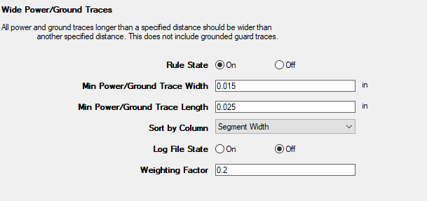 Wide Power/Ground Traces Rules