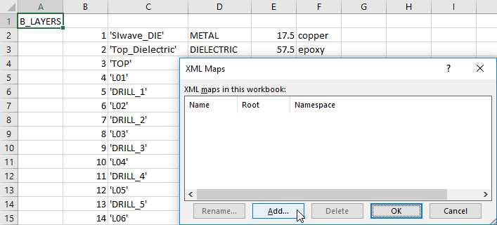XML Maps Window