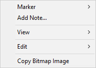 Matrix Entries Plot shortcut menu