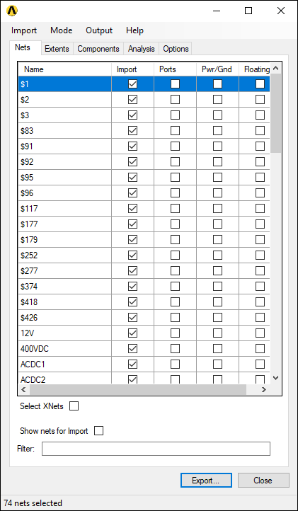 PinToPin Utility - Nets Tab