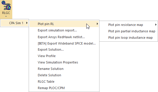 RLGC Results Menu