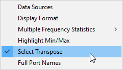 Select Transpose