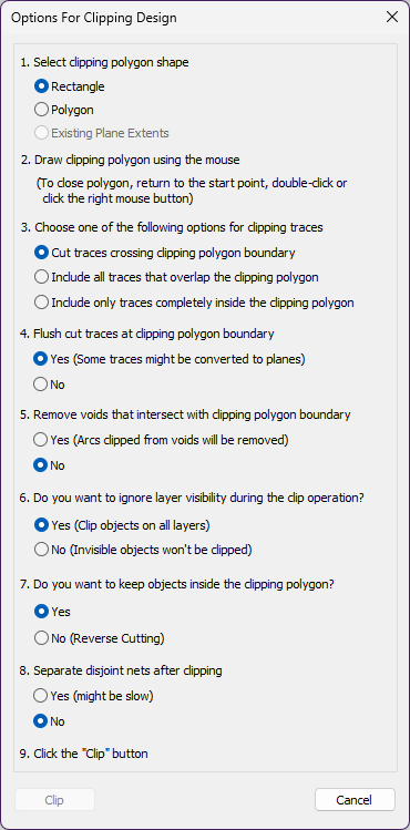 Options for Clipping Design