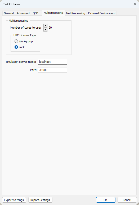 CPA Options - Multiprocessing CPA Options - Multiprocessing