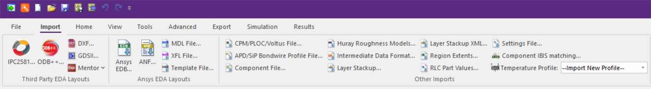 Import Tab