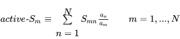 Active S Parameter Equation.