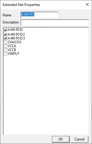 Extended Net Properties dialog