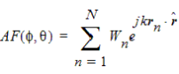 Array factor equation.
