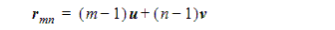 Element position vector equation.