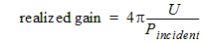 Realized gain equation.
