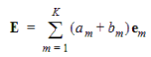 Equation for the electric field modal representation.