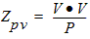 Equation for PV Impedance.