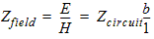Field impedance equation