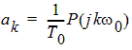 An equation describing the complex Fourier series coefficents