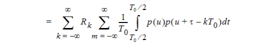 Autcorrelation R sub chi chi of tau.