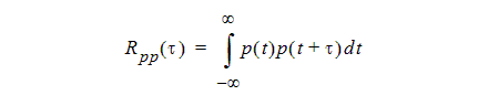 Autocorrelation of the basic pulse shape p(t)