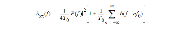 Power spectral density function of f