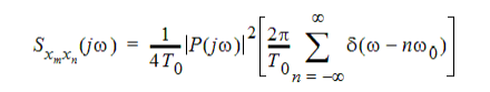 Corss power spectral density function.