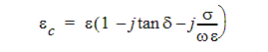 Complex permittivity equation