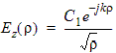 Cylindrical wave component equation.