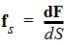 Equation for force per unit area